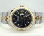 Rolex Oyster Perpetual Datejust Jubille Bracelet Black Rolex Dial Copy Watch